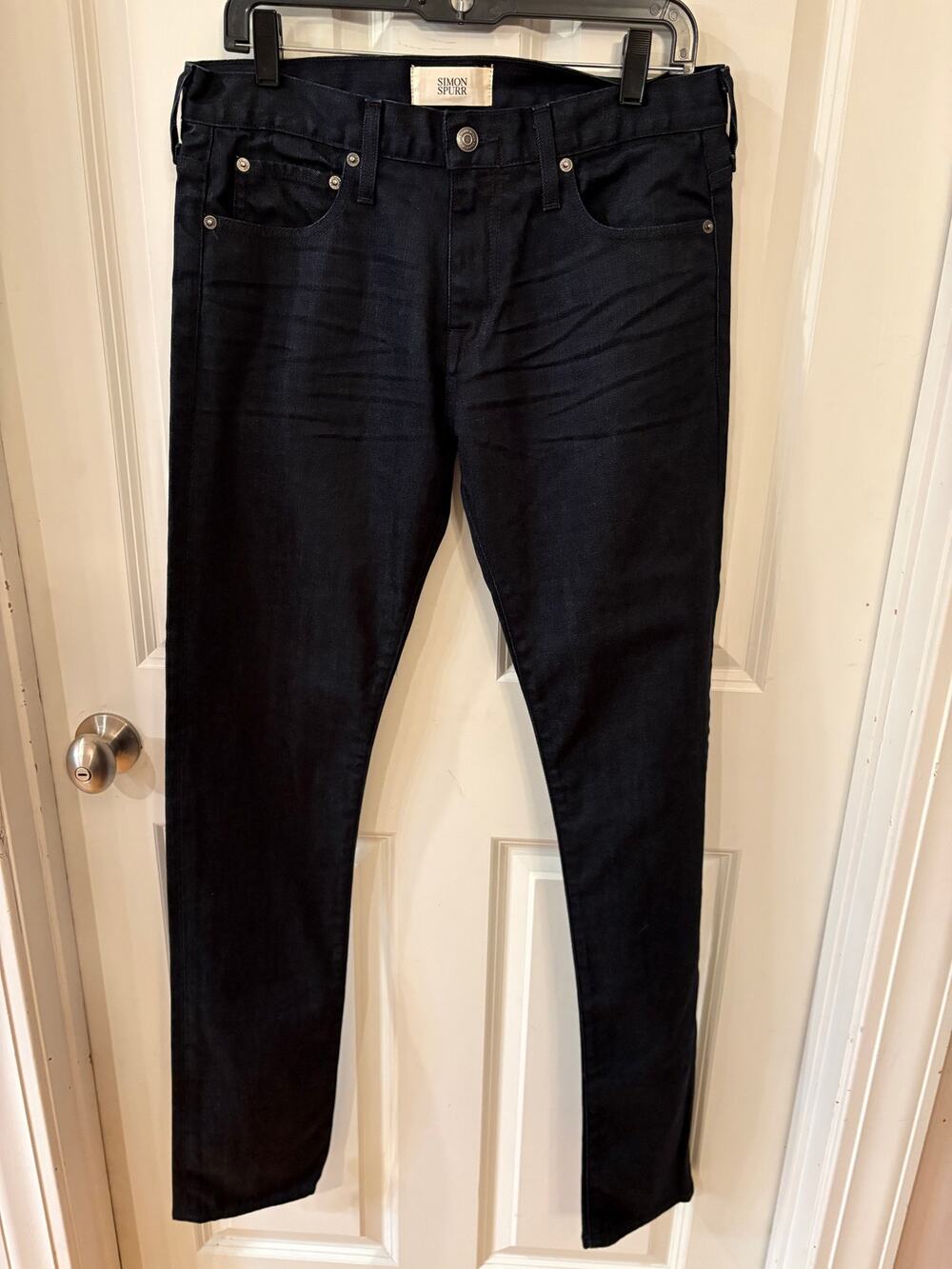 Simon Spurr Straight Leg Dark Blue Jeans Size 30x34 NWT